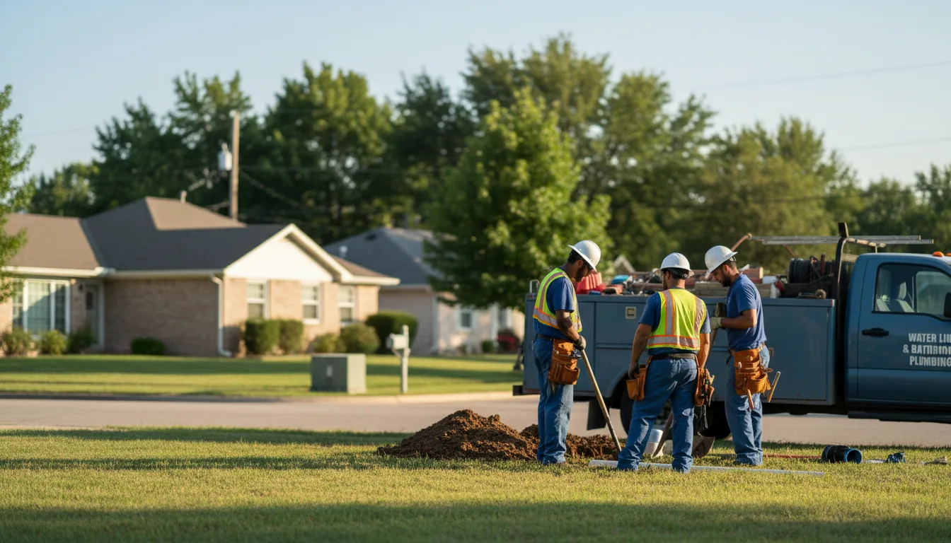 Residential water line and bathroom plumbing service in Beverly, KY